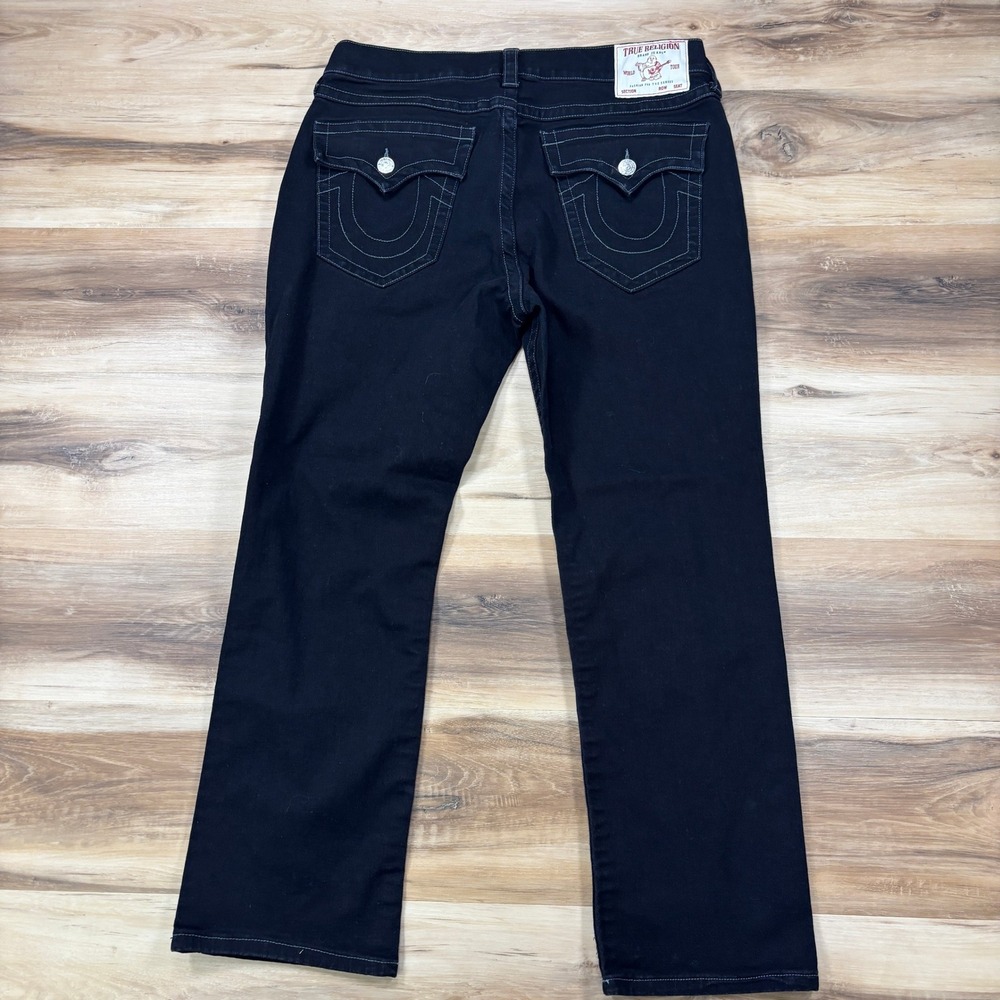 True Religion Ricky Jeans Mens 34 Relaxed Straight Cotton Black Streetwear - Picture 10 of 10